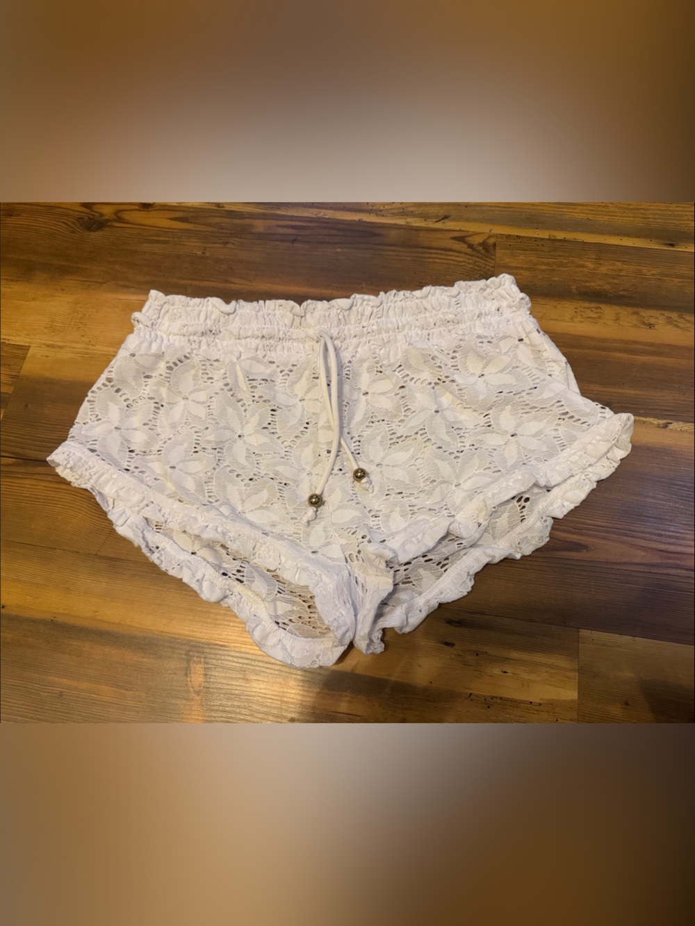 Victoria's Secret White Lace Shorts